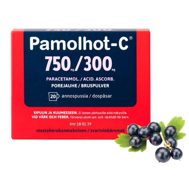 Pamolhot-C porejauhe sisältää parasetamolia ja C-vitamiinia