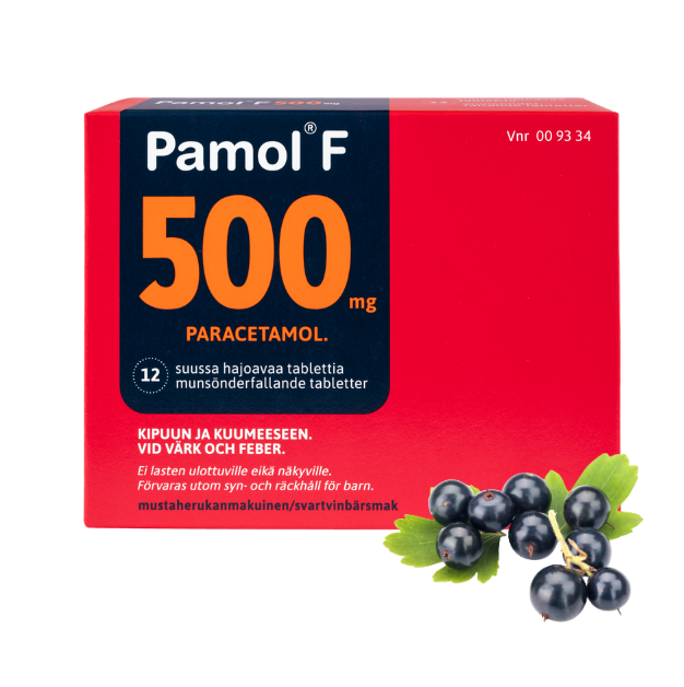 Pamol F 500 mg pakkauskuva